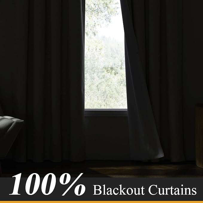 RYB HOME Natural Linen Blended Curtains - Image 3