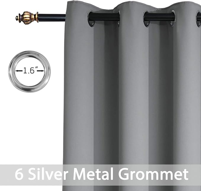 Yakamok Short Blackout Curtains 36 inches, Grommet Thermal Insulated Small - Image 2