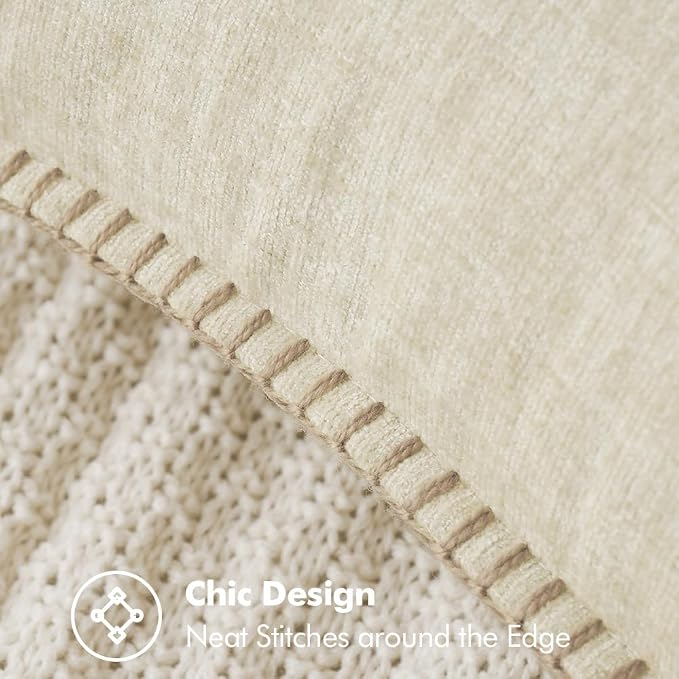 MIULEE Pack of 2 Christmas Pillow Covers 18x18 Inch Cream White Farmhouse - Image 2