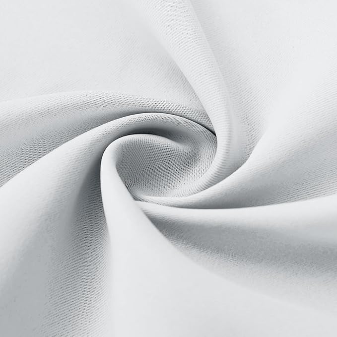 RYB HOME White 100% Blackout Curtains, Thermal Insulated Heat & UV Blocking - Image 8