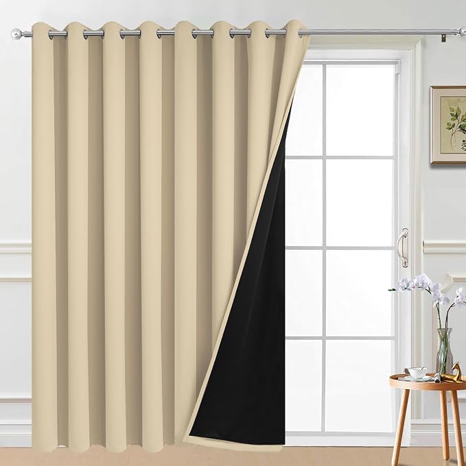 Yakamok 100% Blackout Thermal Insulated Grommet Curtains, Noise Reducing by Yakamok