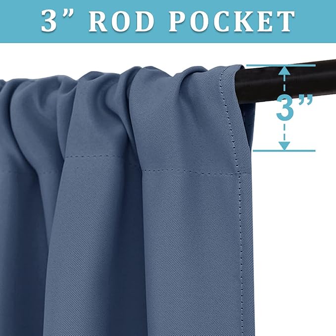 RYB HOME Short Blackout Curtains - Image 2