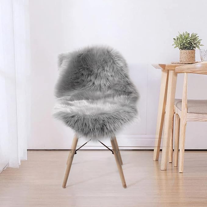 Faux Fur Rug Sofa Chairs Cover, 2X3 Shaggy Furry Rugs - Image 3