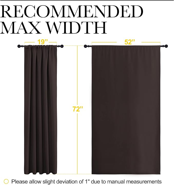 NICETOWN Blackout Curtain Panels 72 inches - Image 7