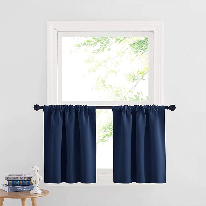 RYB HOME Cafe Blackout Curtains 24 inch Length, RV Curtains by RYBHOME