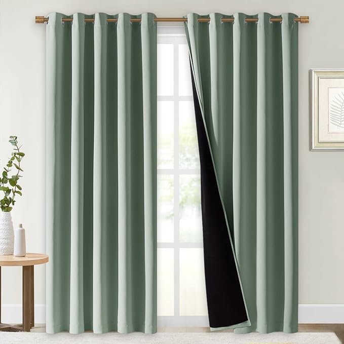 NICETOWN 100% Blackout Window Curtain Panels, Cold and Full Light Blocking by NICETOWN