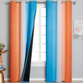 Thermal Insulated Blue and Orange Curtains by ESTELARTEXTILER