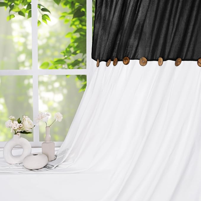 FRAMICS Farmhouse Cotton Linen Curtains - Image 3