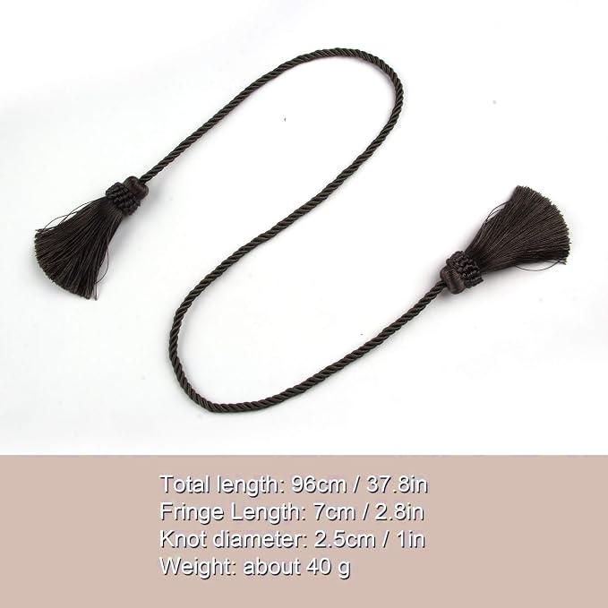 Fenghuangwu Curtain Tiebacks Handmade Decorative Curtain Holdbacks Rope - Image 2