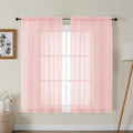 Gwine Blush Pink Sheer Curtains by Gwine