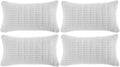 Fancy Homi 4 Packs Pure White Decorative Throw Pillow Covers 16x24 Inch by Fancy+Homi