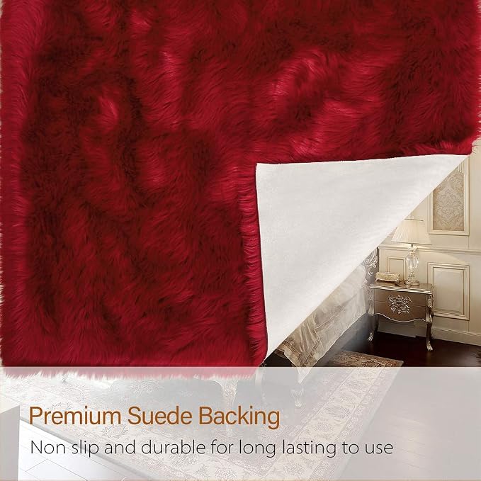LOCHAS Soft Fluffy Faux Fur Rugs - Image 3