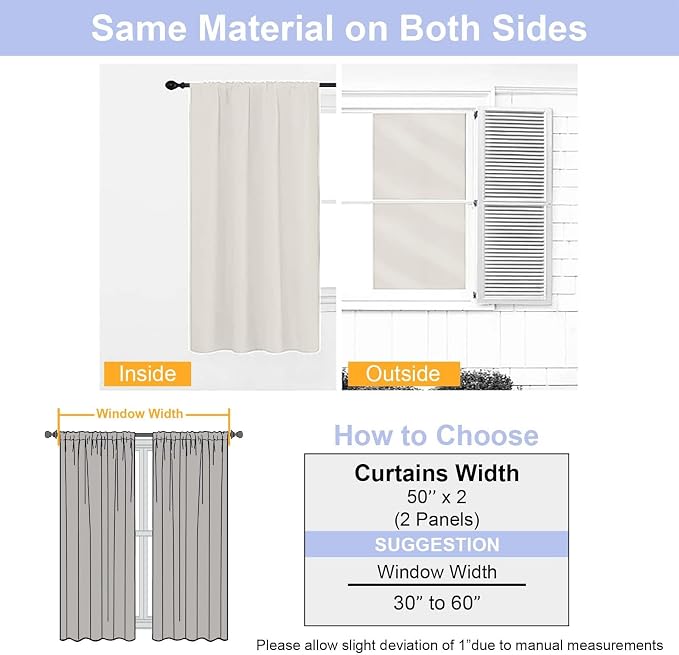 Simplebrand Natural Blackout Curtains - Image 9