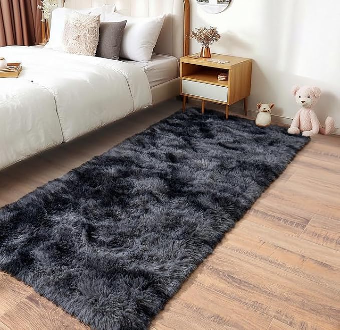 Pionblank Fluffy Runner Rugs for Bedroom 2x6, Modern Shaggy Area Rug for - Image 4