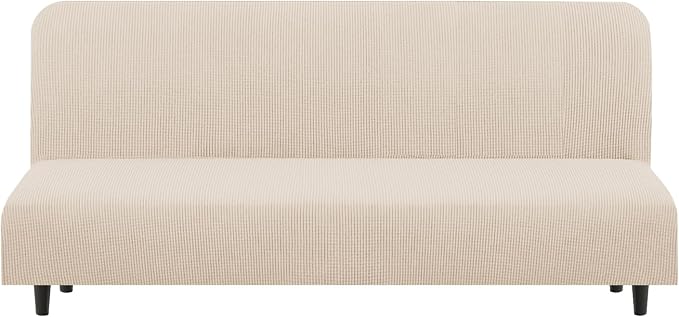 U-NICE HOME Stretch Futon Cover Armless Bed Slipcover - Image 2