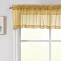Gold Valances for Windows, Modern Solid Mini Small Window Curtains for Cafe by WelvetBLK