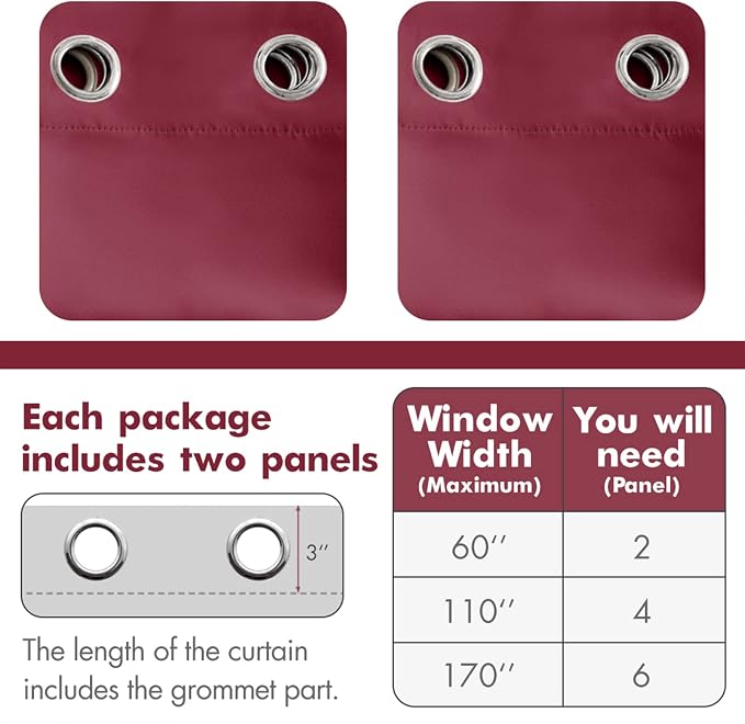MIULEE Christmas Blackout Curtains, Room Darkening Thermal Insulated Drapes - Image 6