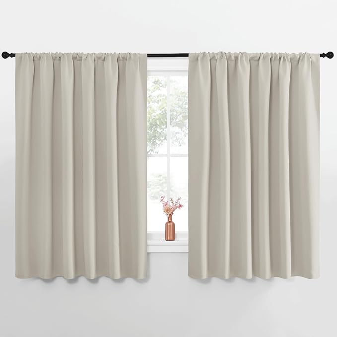 NICETOWN Blackout Curtains for Bedroom, 1 Pair, 70 by 63-inch, Window Treatment by NICETOWN