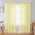Simplebrand Light Yellow Sheer Curtains 72 Inches Long 2 Panels by Simplebrand