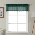 Gwine Hunter Green Valances for Windows, Small Light Filtering Rod Pocket Cafe by Gwine