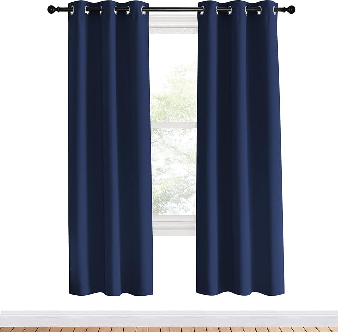 NICETOWN Blackout Curtain Panels 70, 1 Pair, 34 inch, Window Treatment Energy - Image 2