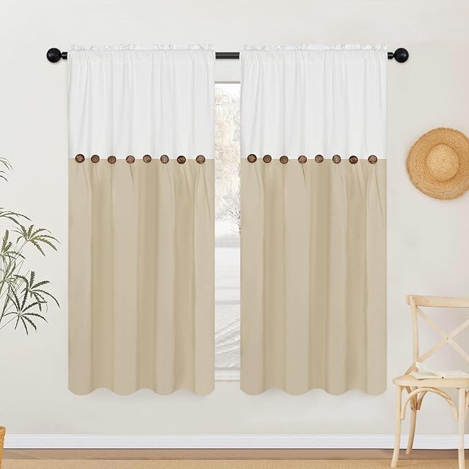 FRAMICS Farmhouse Cotton Linen Curtains - Image 2