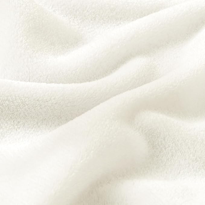 BEDELITE Fleece Blankets Queen Size Cream Throw Blankets - Image 4