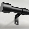 GEEBOBO Black Curtain Rods for Windows 72 to 144 Inch, 1 Inch Adjustable Heavy by GEEBOBO