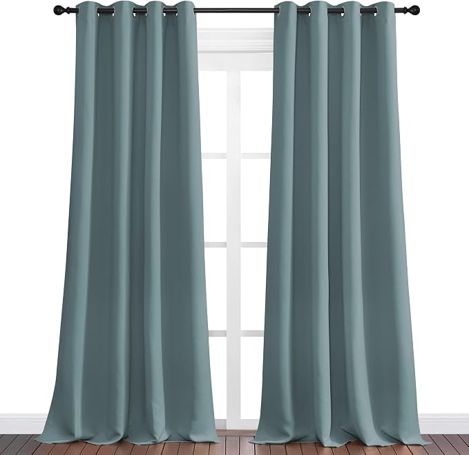 NICETOWN Modern Blackout Curtains Noise Reducing, 2 Panels, W55 x L102 -Inch - Image 2