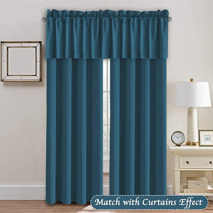H.VERSAILTEX Blackout Valances for Windows, Kitchen Valance Curtains for Living - Image 3