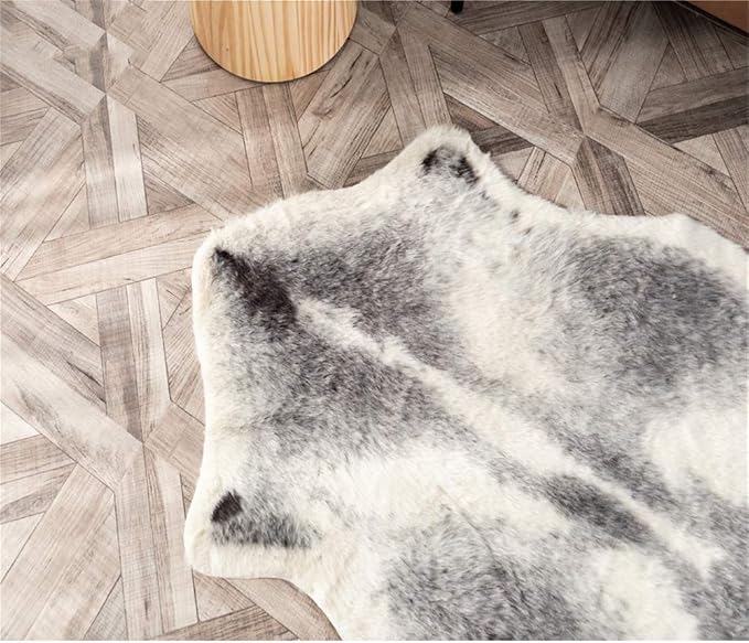 Cow Print Rug Faux Cowhide Rug Animal Pattern Carpet - Image 5