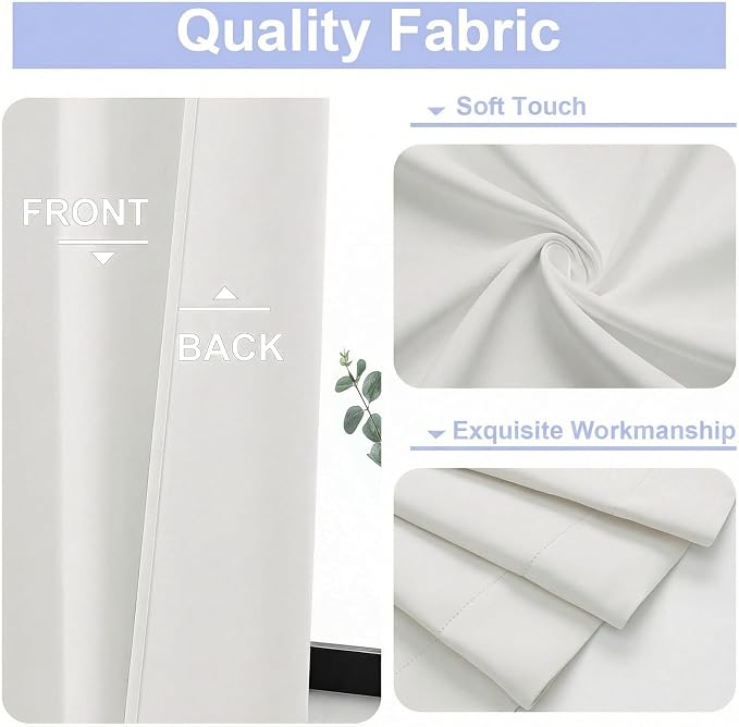 Simplebrand Ava Light Beige Light Filtering Curtains - Image 3