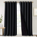 NICETOWN Cold Blocking 100% Blackout Curtains, Durable Black Lined Blackout by NICETOWN