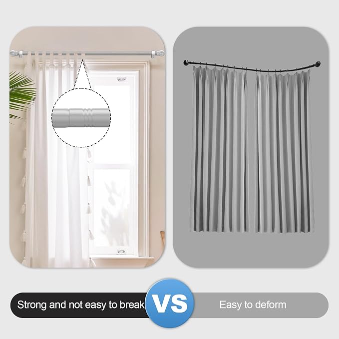 Silver Curtain Rods for Bedroom - Image 6