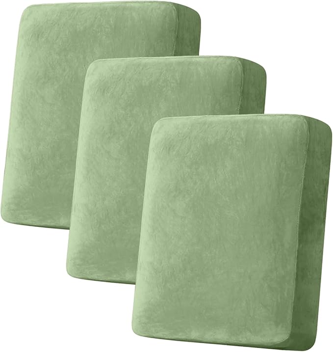 Couch Cover Stretch Velvet Sofa Cushion Cover 3-Piece by Taque