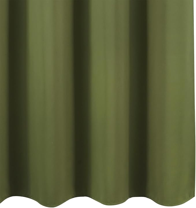 LEMOMO Blackout Curtains 52 x 120 Inch Long Olive Green Curtains Set of 2 - Image 8