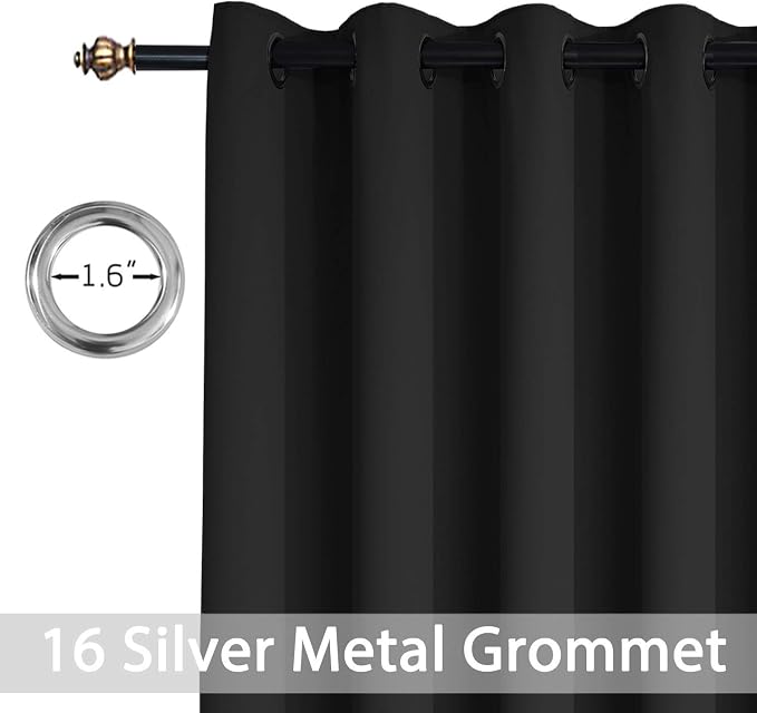 Yakamok Blackout Sliding Glass Door Curtains, Thermal Insulated Window - Image 5