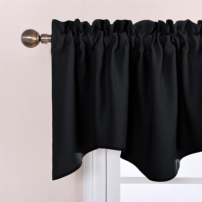 NICETOWN 2 Panels Blackout Valances Farmhouse Kitchen Window Treatment Thermal - Image 4