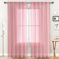 SpaceDresser Sheer Voile Window Treatment Rod Pocket Curtain Panels by SpaceDresser