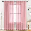 SpaceDresser Sheer Voile Window Treatment Rod Pocket Curtain Panels by SpaceDresser