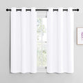 NICETOWN White Lightweight Fabric Curtain Panels, 48 inch Length, Non-Blackout by NICETOWN