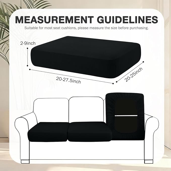 hyha 8Pcs Patio Cushion Covers, Stretch Outdoor Couch Cushion Covers Replacement - Image 2