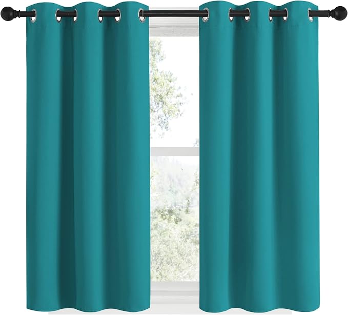 NICETOWN ROM Darkening Curtains 48 inch Length 2 Panels, Thermal Insulated - Image 2