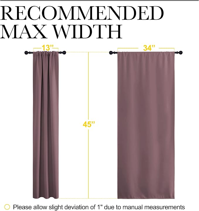 NICETOWN Kitchen Curtains, Short Blackout Curtains & Drapes, Small Window - Image 7