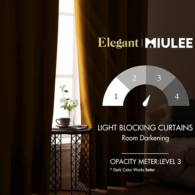 MIULEE Blackout Curtains 96 Inches Long - Image 2
