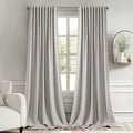 MIULEE Stone Back Tab Blackout Curtains 102 Inch Long 2 Panels Set by MIULEE