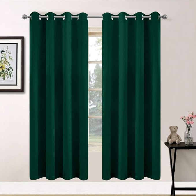 Yakamok Light Blocking Blackout Curtains， Thermal Insulated Room Darkening by Yakamok