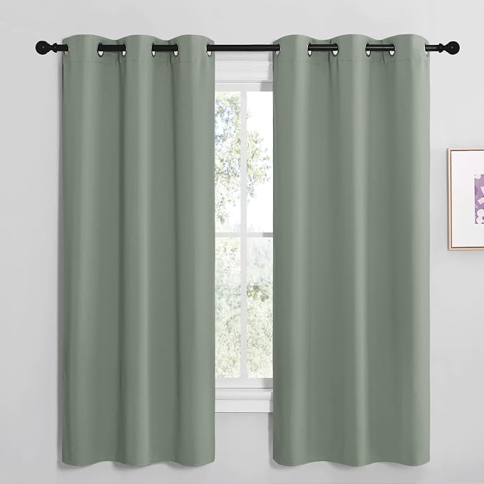NICETOWN Greyish Green Room Darkening Curtains by NICETOWN