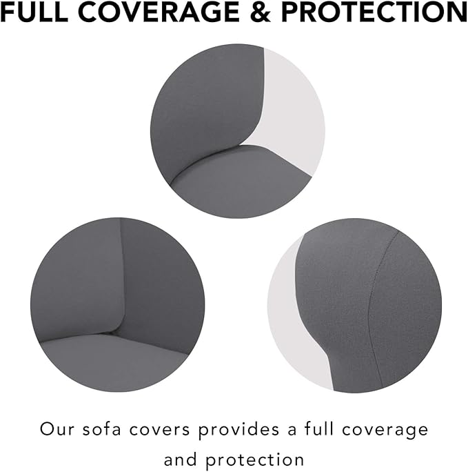 PureFit Super Stretch Sofa Slipcover – Spandex Non Slip Soft Couch Sofa Cover - Image 3