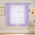 Window Sheer Curtains 54 inch Length, Soft Airy Light Filtering Sheer Curtain 2 by Home